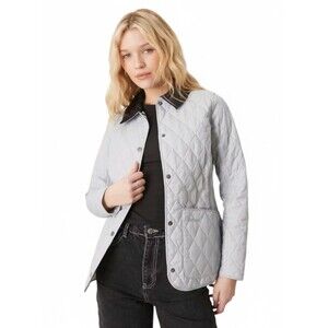 Barbour Annandale Quilted Jacket Women’s 6 US Grey Lightweight Corduroy